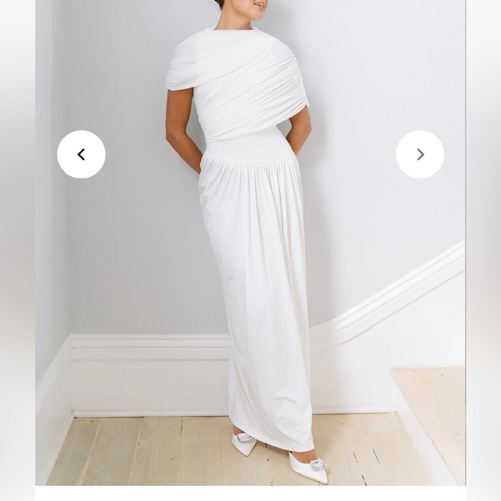 White Draped Gown